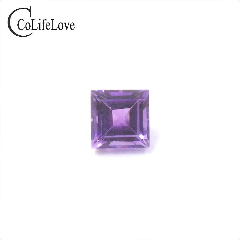 

От 3 мм до 8 мм 100% натуральный аметист свободный драгоценный камень оптовая цена квадратной формы аметист драгоценный камень ювелирные изделия DIY бусины