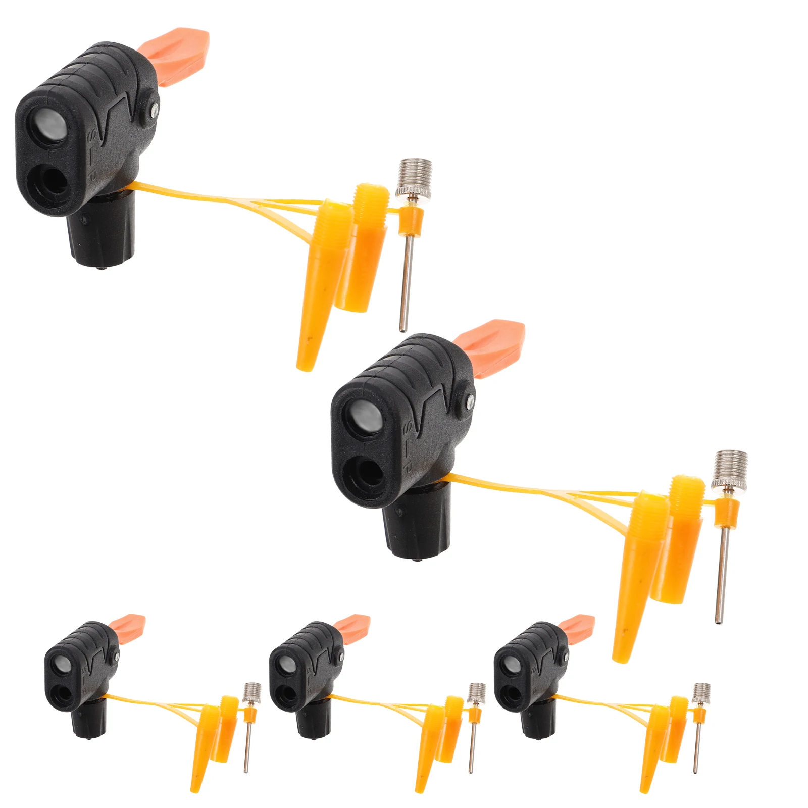 

5 шт., набор адаптеров для насоса для велосипедных шин, двойная головка, регулируемая герметичная насадка, воздушный клапан, насос для замены велосипедного насоса на открытом воздухе