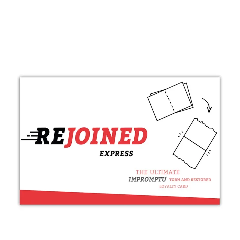 Rejoined Express By Joao Miranda Gimmick Magic Tricks Street Magic Props Illusion Visual Magic Effect Magician Torn Card Restore