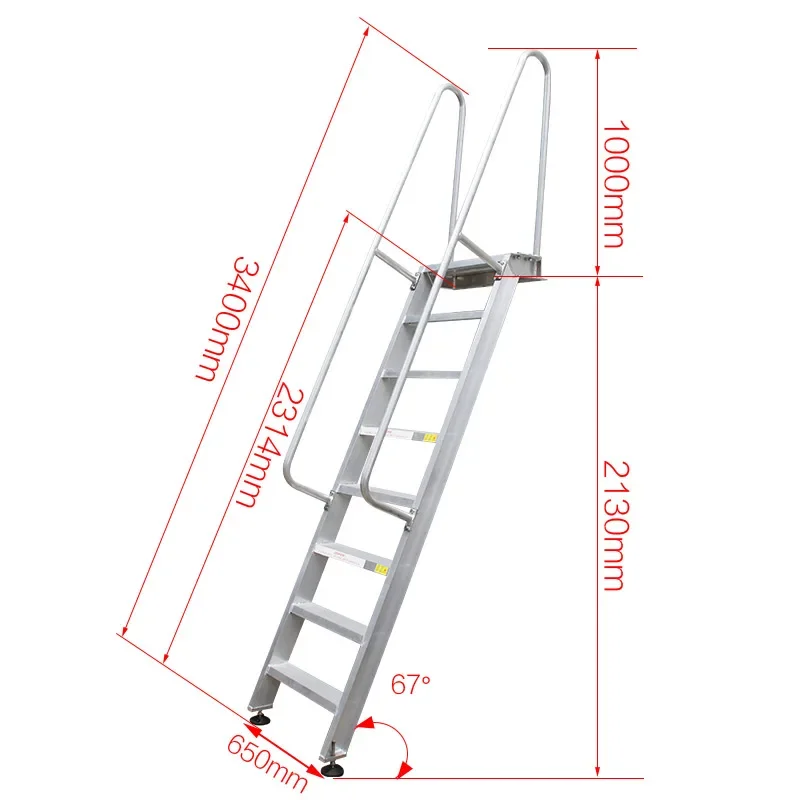 

Thickened aluminum alloy engineering ladder Retractable climbing straight ladder Attic ladder Escalator