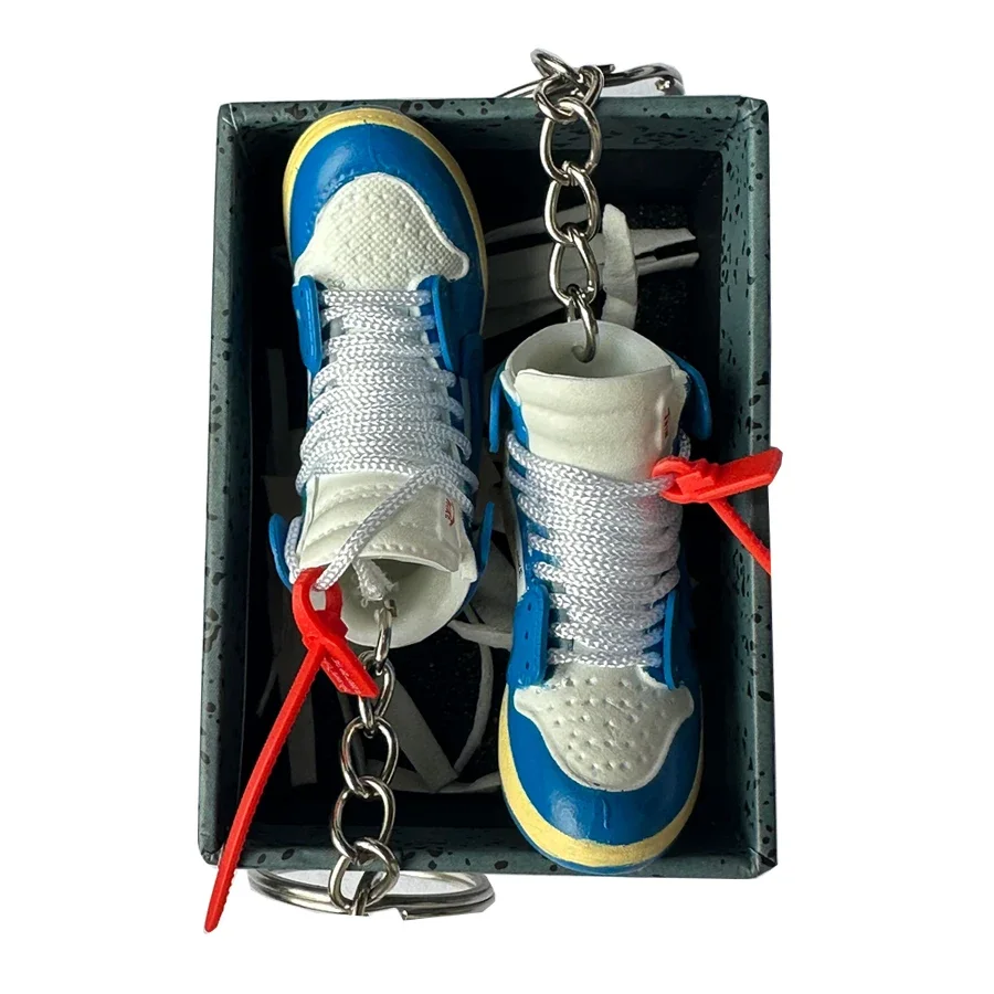 3D Mini Sports Shoes Keychain Phone Key Pendant Sports Shoes Gift Box Set Gift Double Lace Box Creative Personalized Gift