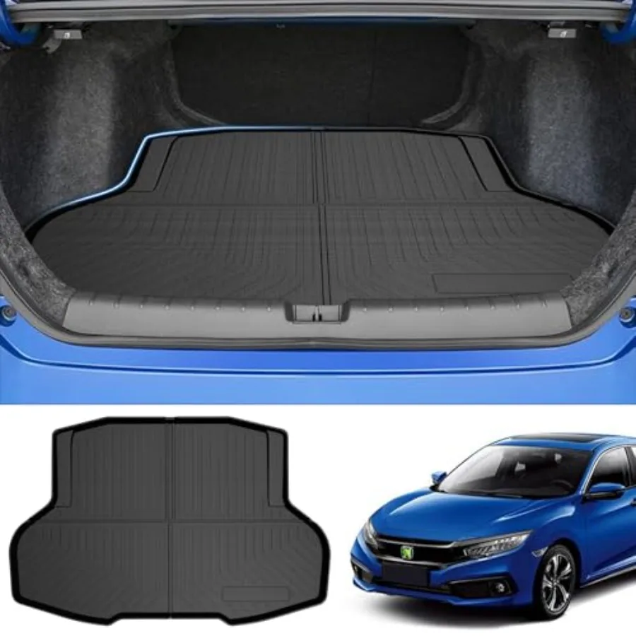 

Only Fit for Trunk Mat Honda Civic Sedan 2016-2021 All Weather TPO Rear Cargo Liner Not for 2-Doors Models, Not Fit for Hatchba
