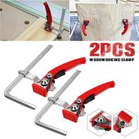 VEIKO 2PCS 160x60mm Quick Guide Rail Clamp Carpenter F Clamp Quick Clamping For MFT and Guide Rail System Hand Tool