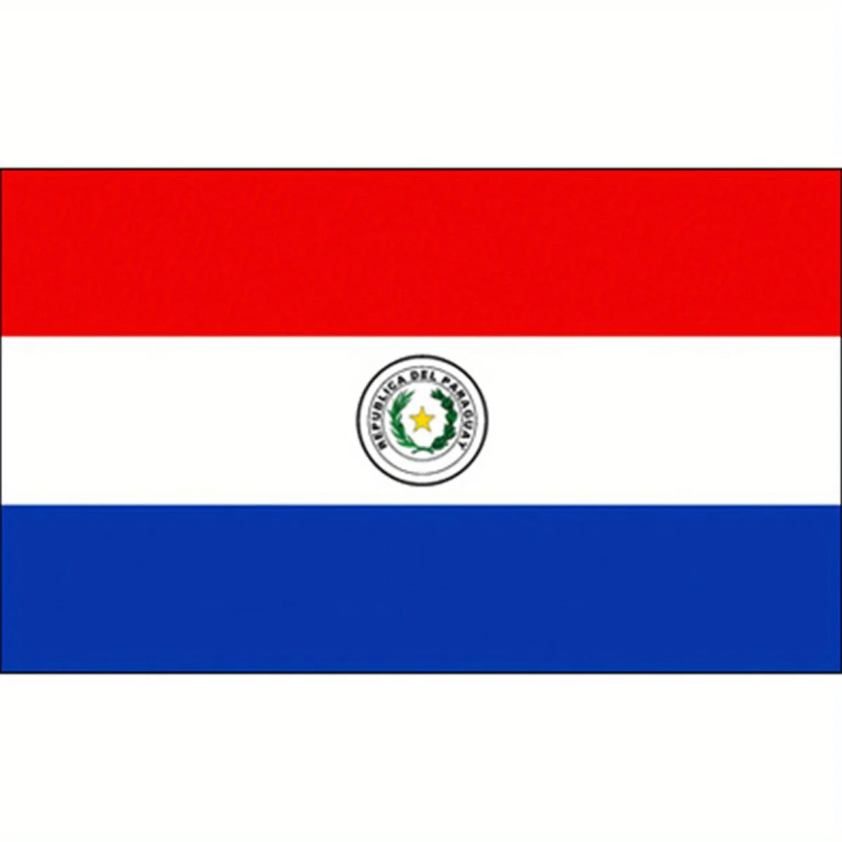 1pc Paraguay National Flag- 3x5ft(90x150cm) Polyester Fabric with Brass 2 Grommets