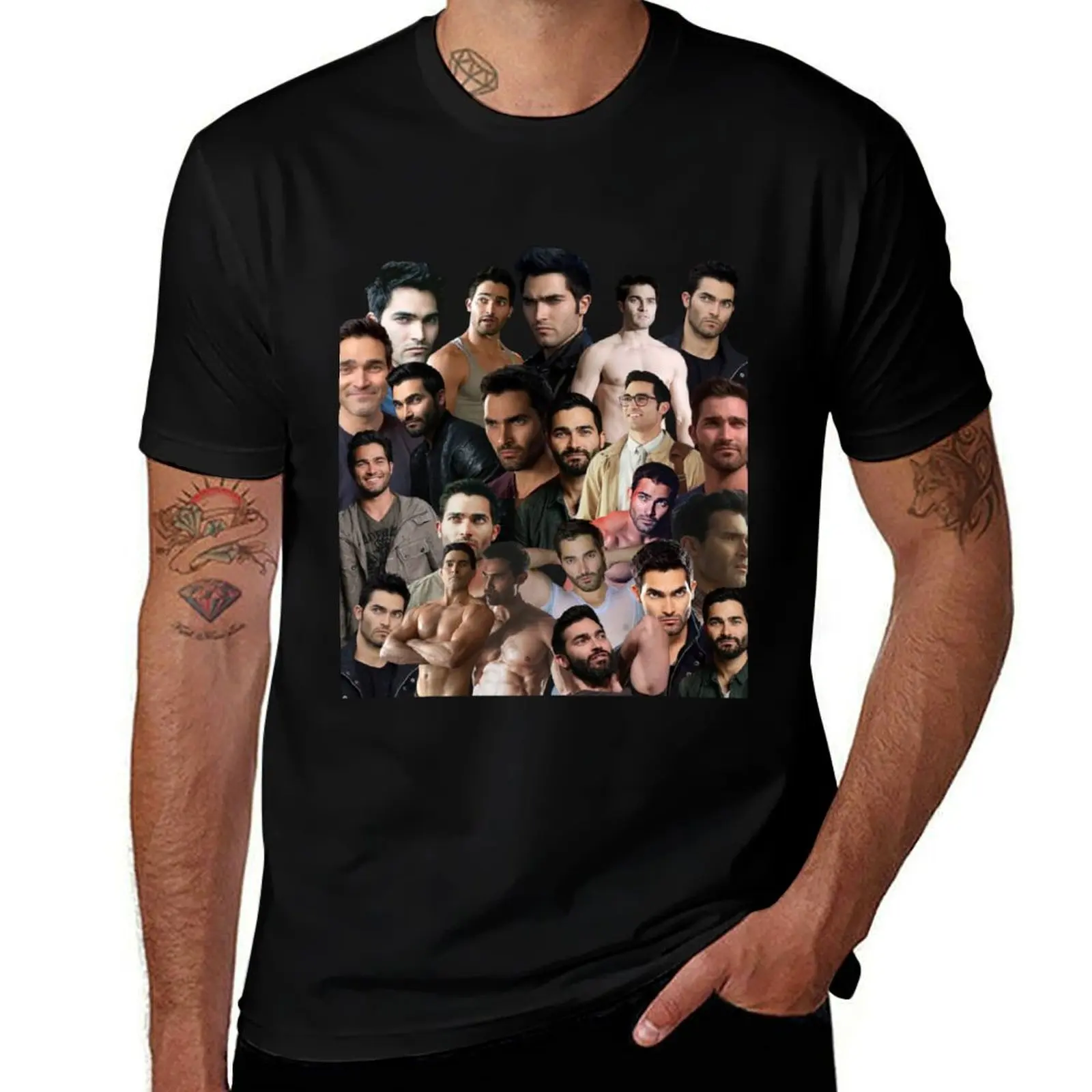 

tyler hoechlin photo collage T-Shirt man t shirt summer t shirt man cotton t shirt man casual T-Shirt