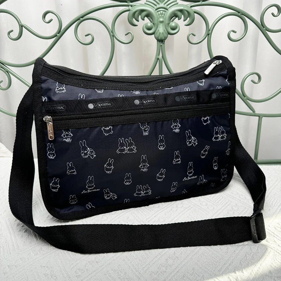 Bolsa impressa coelho dos desenhos animados para mulheres, bolsa crossbody kawaii, bolsa casual, presentes de aniversário do feriado