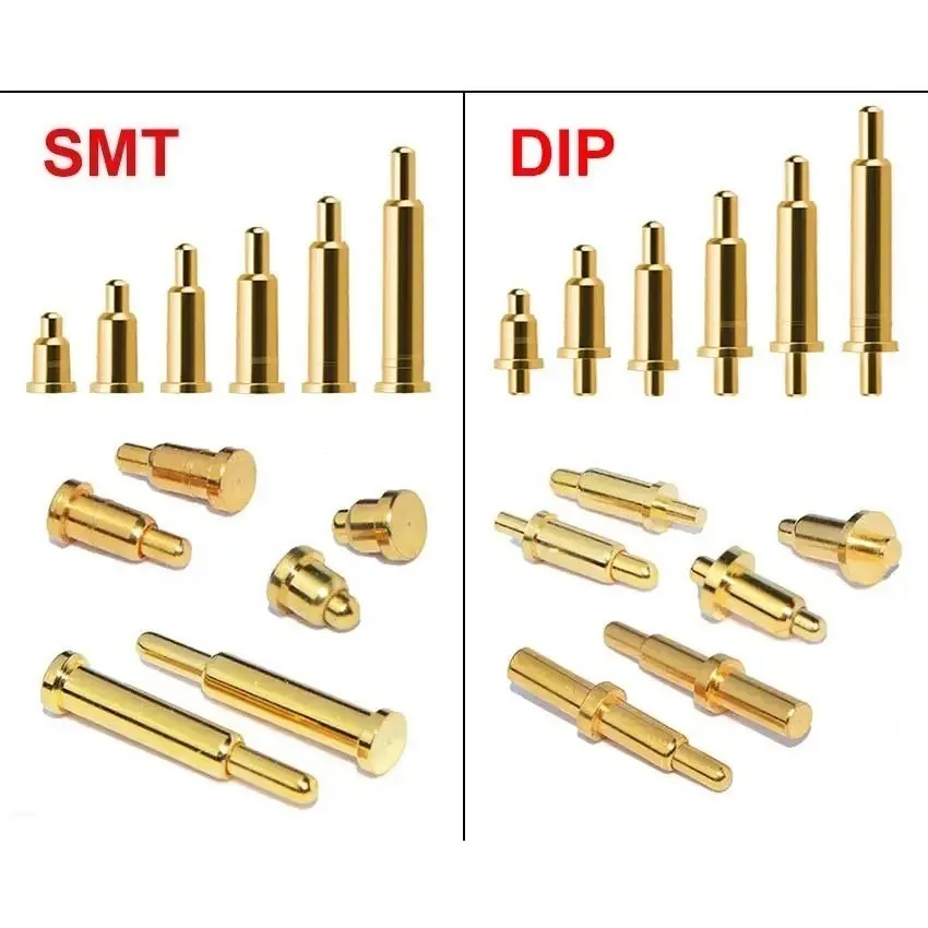 10pcs SMT DIP Pogo Pin Connector Pogopin Battery Spring Load Contact PCB 2 3 4 5 6 7 8 9 10 12 14 15 16 22mm Test Spring Probe