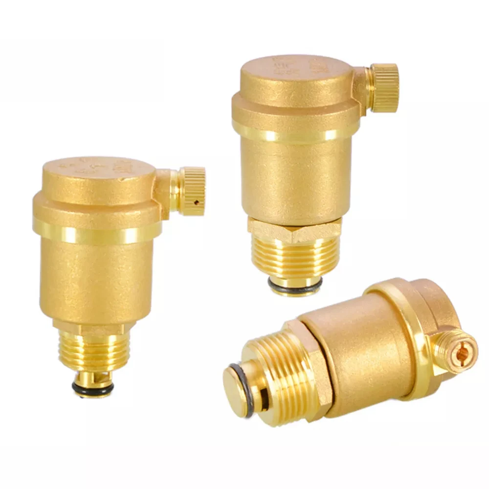 النحاس 1/2 "3/4" 1 "BSPT التلقائي تنفيس الهواء النازف زجاجة صمام ذكر الموضوع ل سخان المياه بالطاقة الشمسية أدوات قيمة تخفيف الضغط
