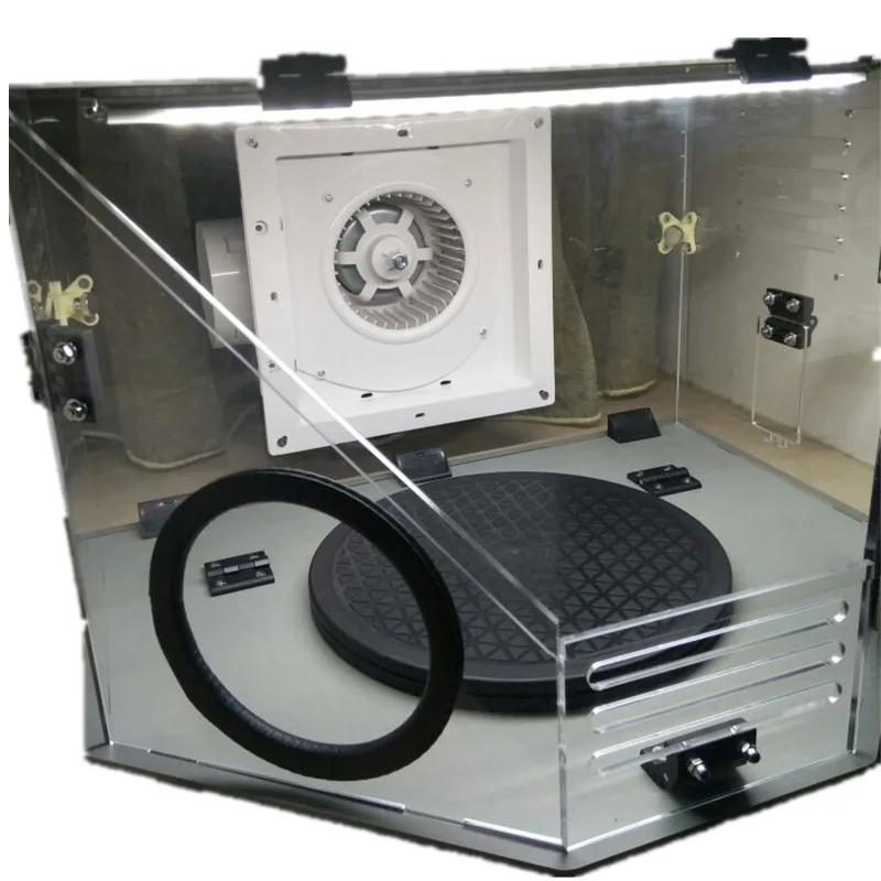 Model spray paint box/polishing and coloring/folding table/negative pressure exhaust fan figure doll
