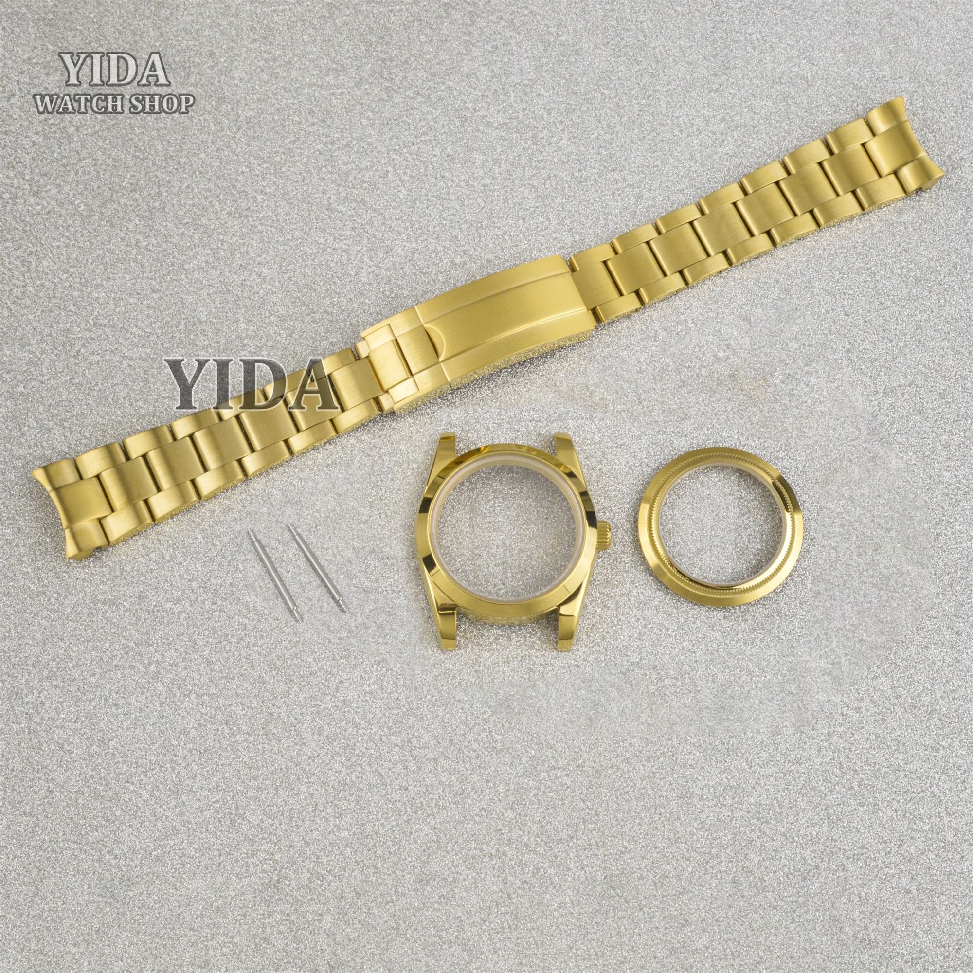 36/39MM NH35 Datejust Watch Case Stainless Steel Band Sapphire Glass Wristwatches fit NH35 NH36 Automatic Movement Mod Parts