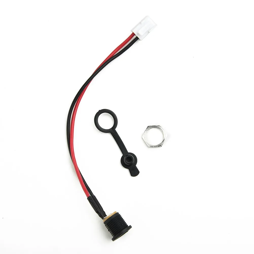 Electric Scooter Charging Port With Charging Cable Charging Round Socket Hole Plastic For Balance Car Scooter Parts Accessories