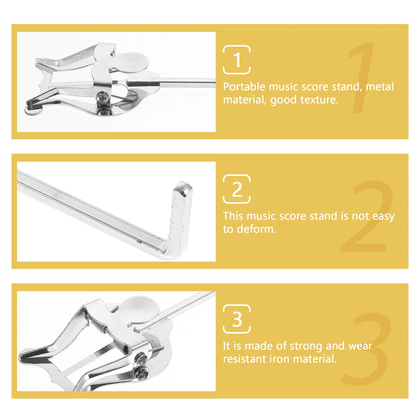 

French Horn Music Score Clip Iron Material Durable Portable Sheet Music Holder For Marching Band Horn Accessory Instrument