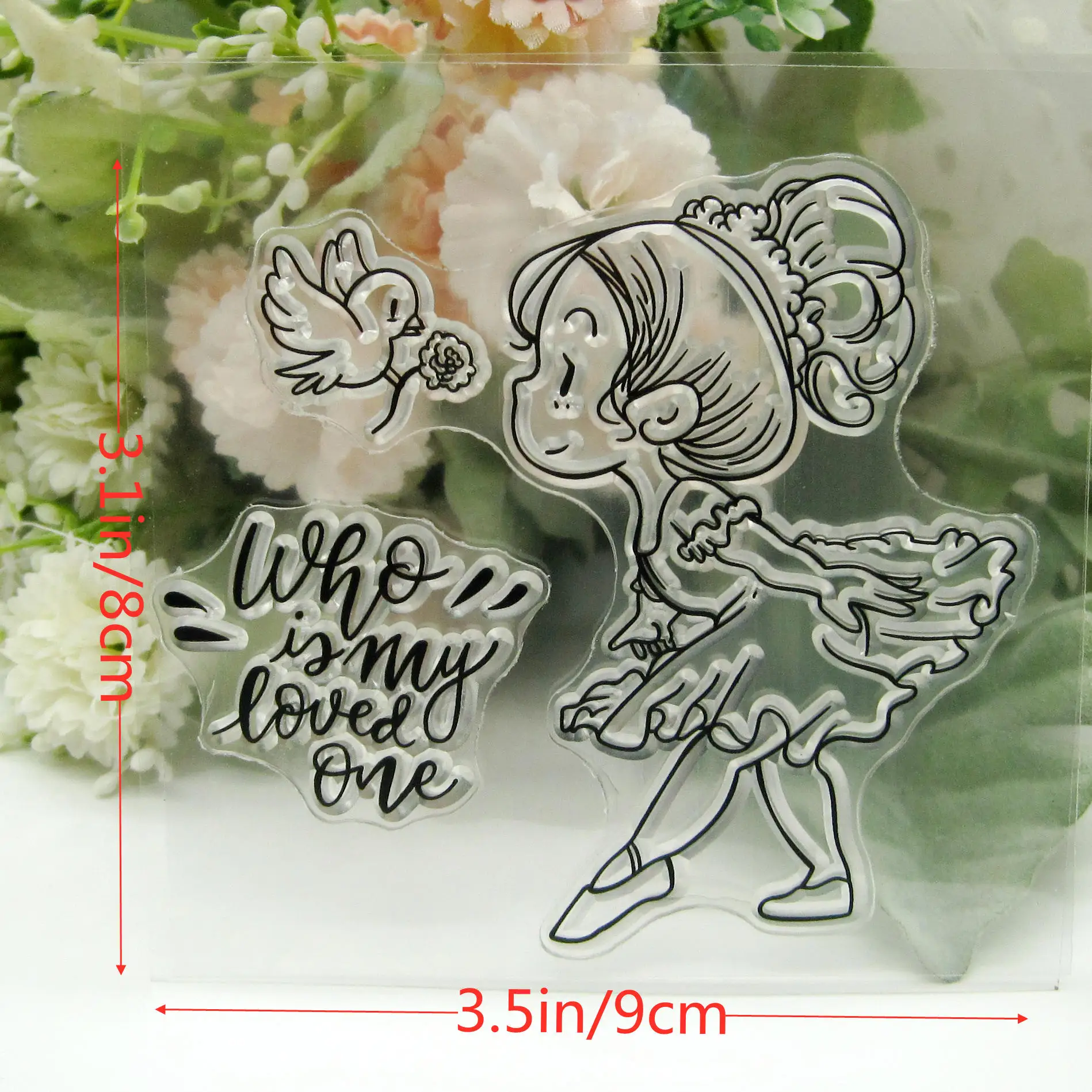 CustomClearDancing Girl Transparent Silicone Rubber Stamp And Metal Die Sheet Cling Scrapbooking DIY Cute Pattern Photo Album