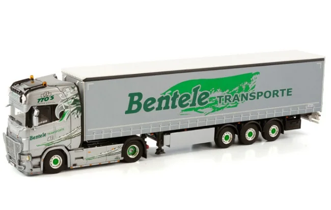 

WSI 1:50 Scale Sca-nia S 4X2 Axle Tractor,Side Curtain tarpaulin Transport Container Truck Alloy Toy Model Gift,BENTELE 01-3914