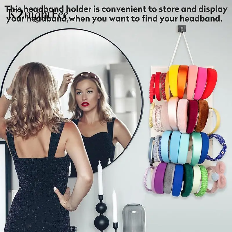 Hair Bow Storage Hairpins Hair Accessories Display Stand Hanging Wall Headband Holder For Women Girls Felt Headbands Organizer