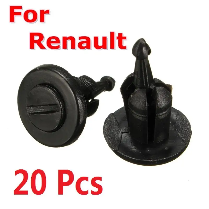 20Pcs Bumper Fastener Trim Clip Rivets For Renault Clio Laguna Megane Espace