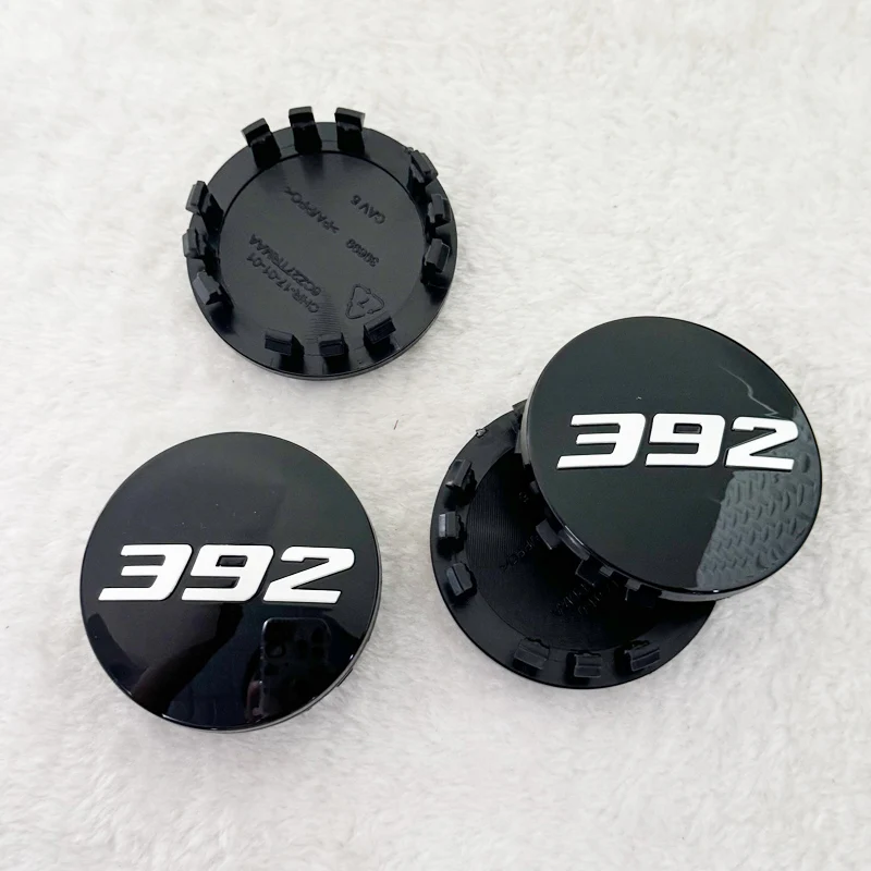 4pcs x 63mm Car Logo Wheel Center Hub Caps Rim Cover Emblem Sticker for Dodge Charger Challenger Hell Cat SRT for Chrysler 300C view 5