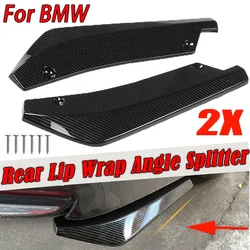 2pcs Rear Bumper Lip Wrap Angle Diffuser Splitter Canard Spoiler For BMW 4 Series F32 F33 F36 G22 G23 G26 2014-on