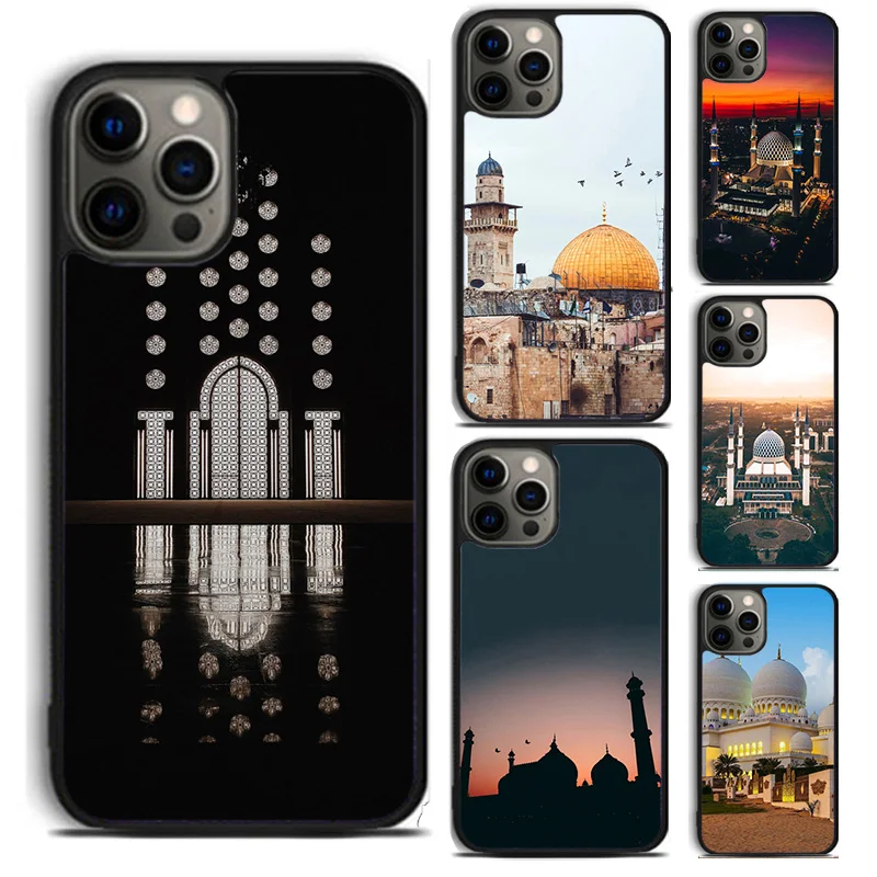 Muslim Mosque Building Colourful phone Case Cover For iPhone 16 15 14 Plus X XR XS apple 16 11 12 13 Pro Max coque