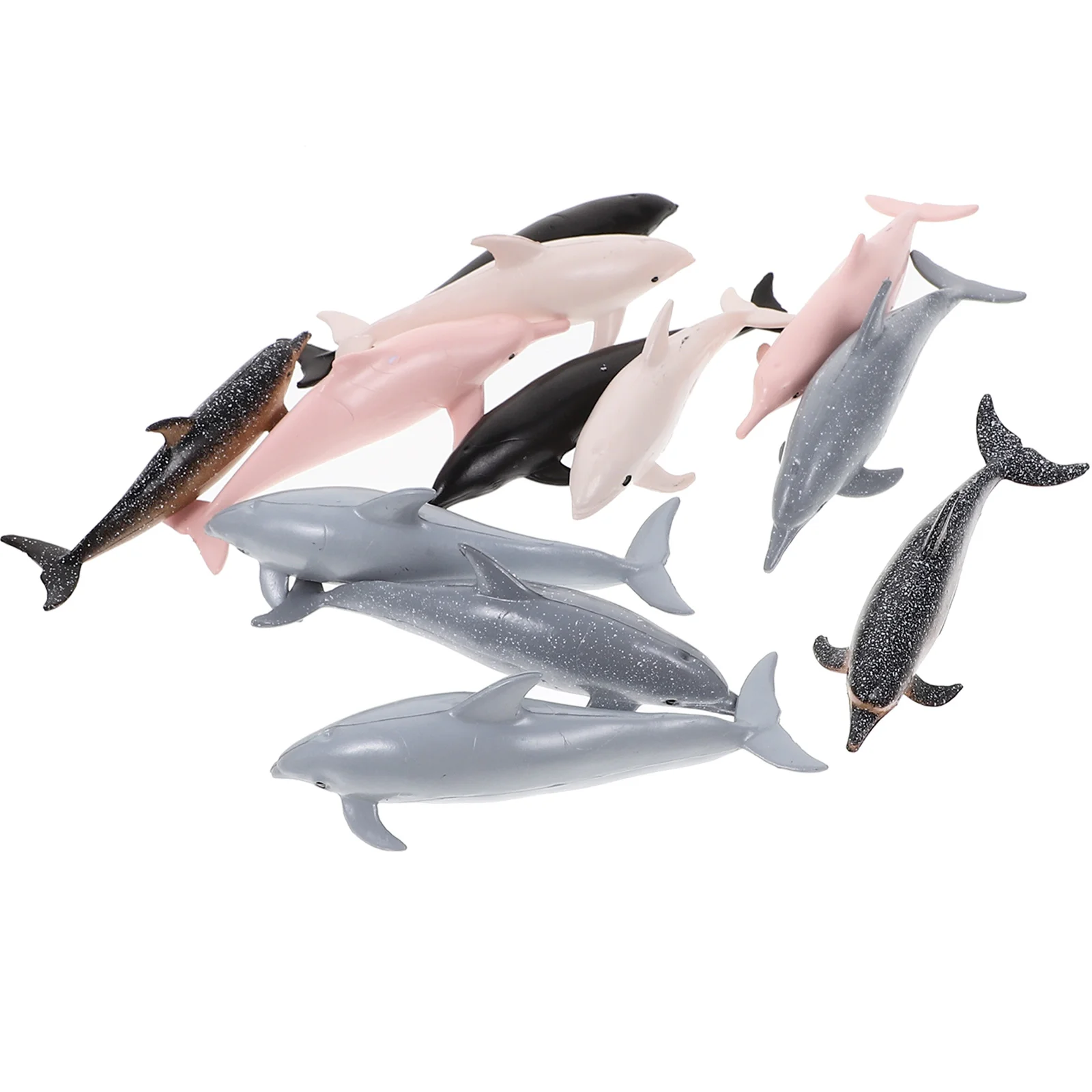 

12 Pcs Montessori Teaching Aids Marine Animal Model Decorative Dolphin Ornaments Vivid Mini Figurine Plastic