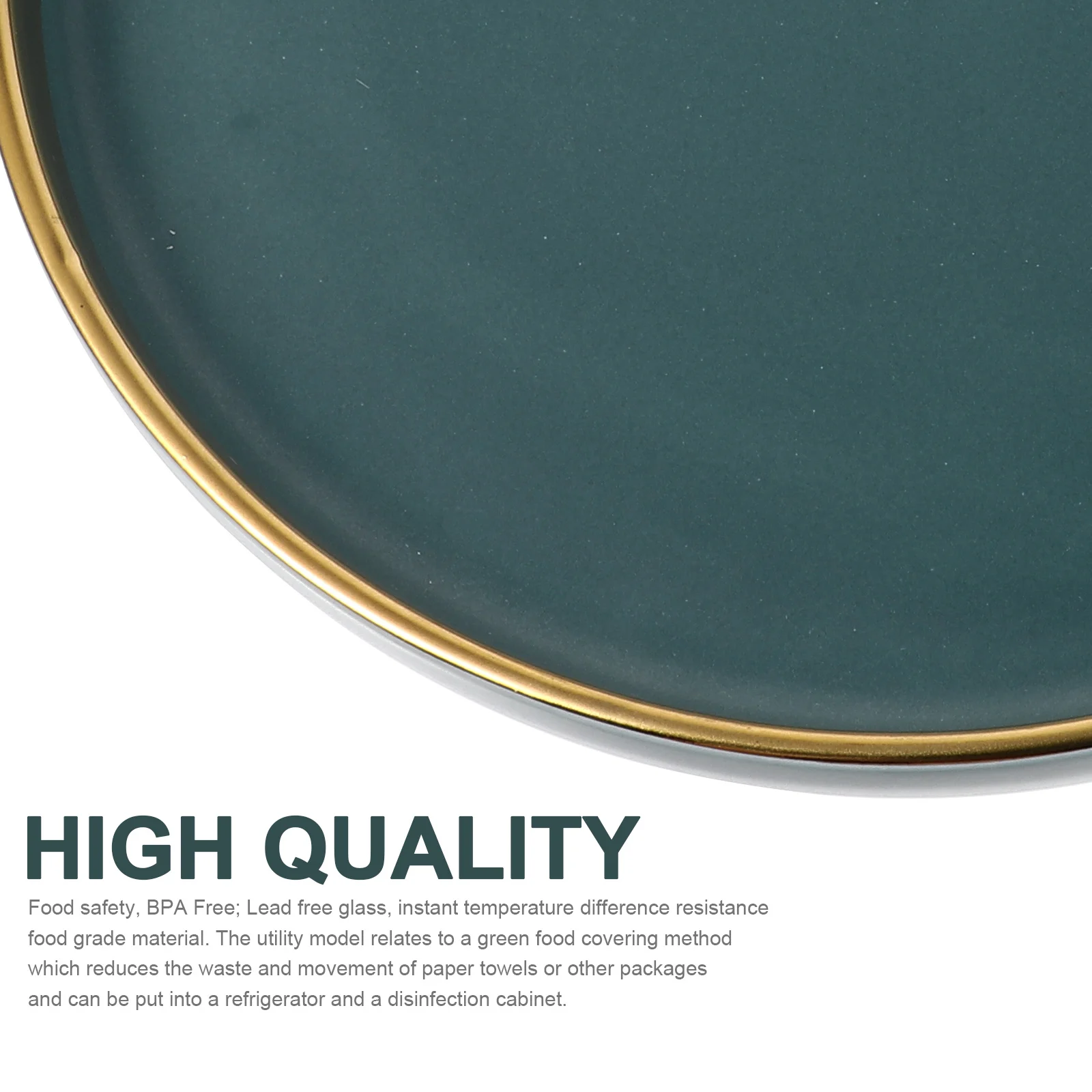 

1Set Cake Plate Ceramic Dessert Tray Glass Cover Lid Snack Bread Serving Tray Stylish Storage Container for Tableware