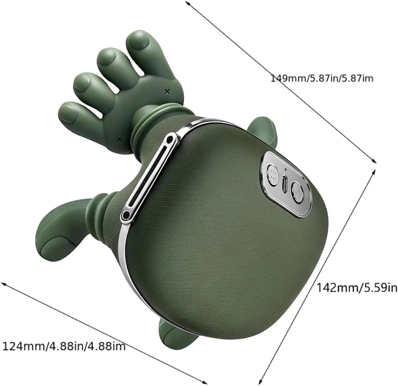 CBQ Neck and Shoulder Massager, 4D Kneading Deep Tissue Massage, Cordless Human Hand Simulation Massager, Relieve Pain and Muscle, Suitable for Men and Women (Green)