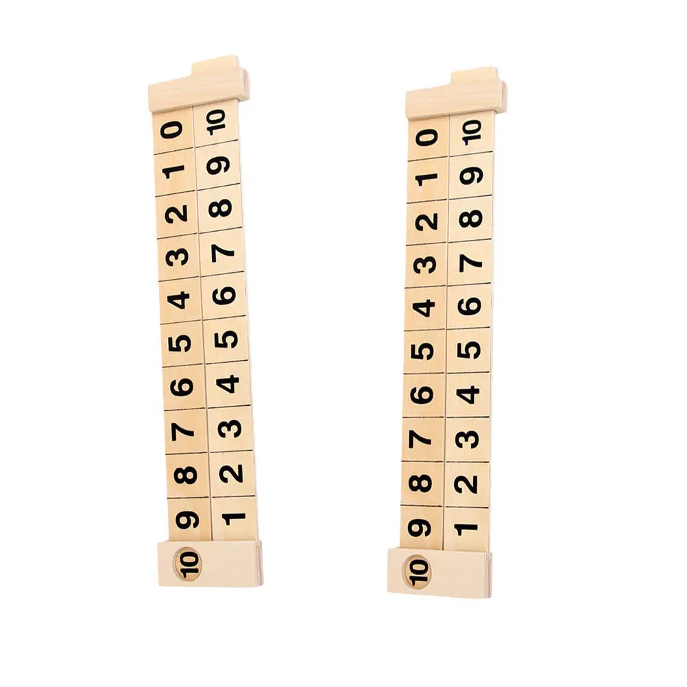 ไม้บรรทัดคณิตศาสตร์ 2 ชิ้น 1-10 สำหรับการเรียนรู้การบวกและการลบ  ของช่วยสอนทางวิทยาศาสตร์ ดีไซน์ราง  สำหรับพัฒนาการเด็ก