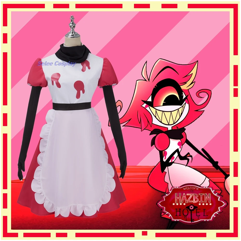 

Niffty Anime Hazbin Niff Cosplay Costume Suit Cute Devil Roleplay Clothes Uniform Hotel Cosplay Halloween Party Women Dress