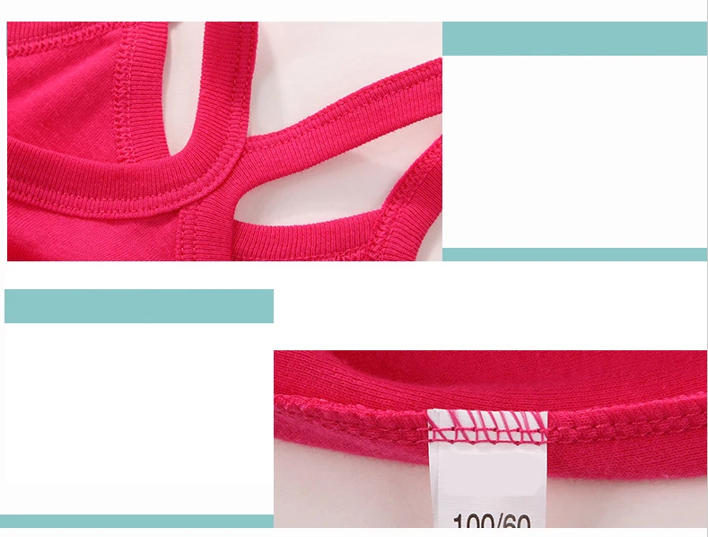 Sommer Baumwolle Mädchen Weste Ärmellos Einfarbig T-Shirts Kinder Oberteile Baby Mädchen Freizeitkleidung T-Shirt 2-12 Jahre – Detail 17
