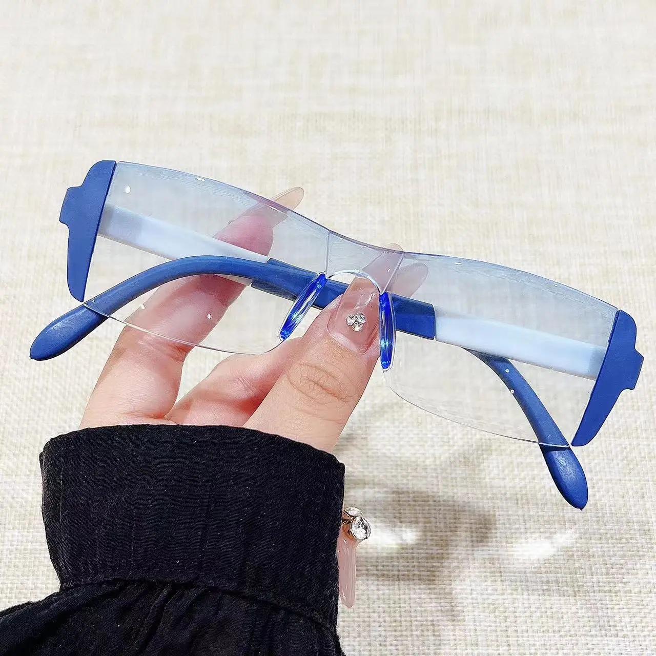 New Anti-blue Light Bifocals High-end Fashion Young Ultra-light Reading Glasses For The Elderly