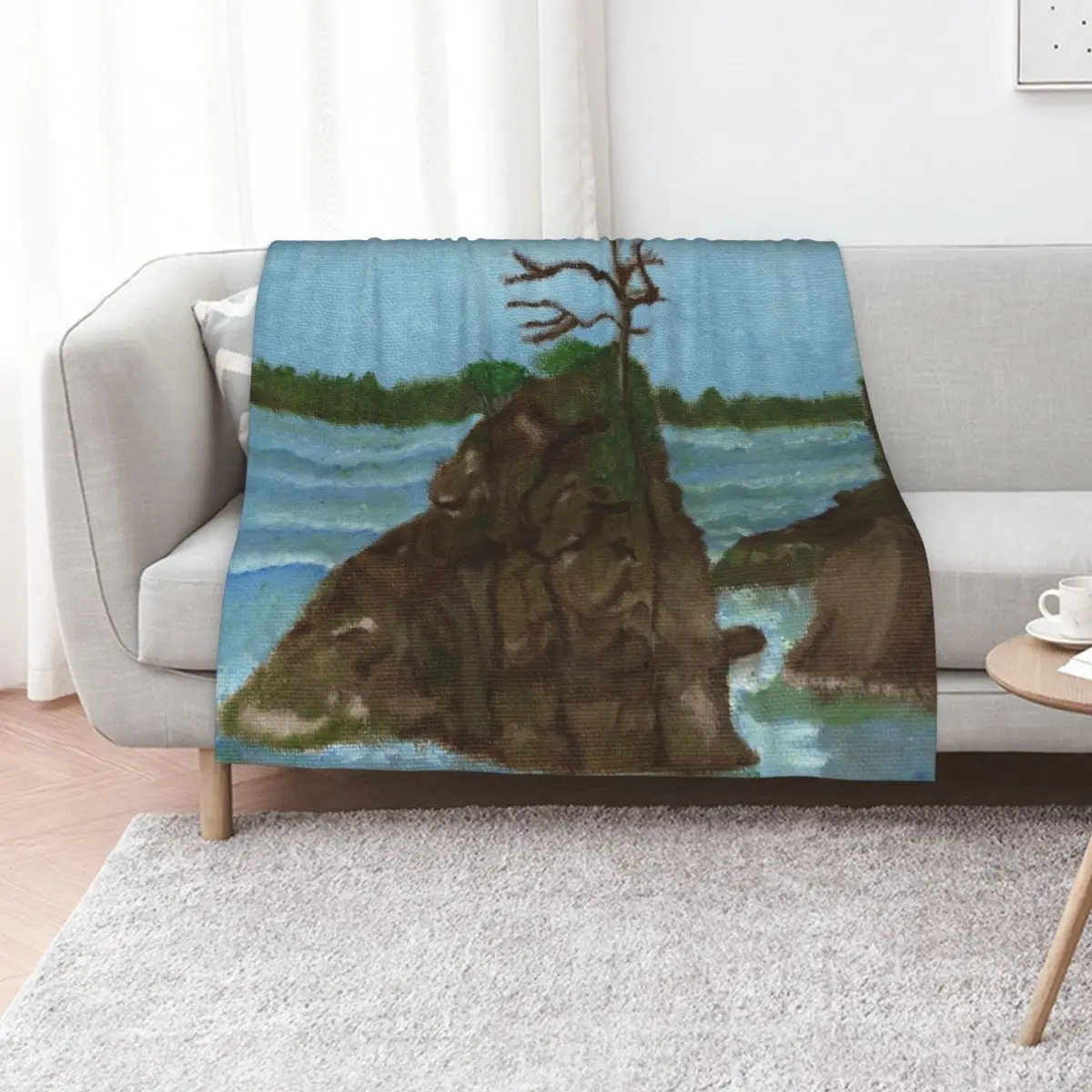 Seaside Boulders Throw Blanket Kid'S Sofa Luxury St Soft Plush Plaid Custom Bed covers Blankets