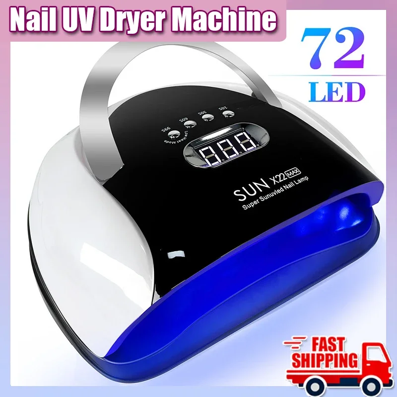 

72 LED Nail Art Lamp LED UV Nail Dryer Nail Art Machine For Curing Gel Polish Nail Light With Automatic Sensor