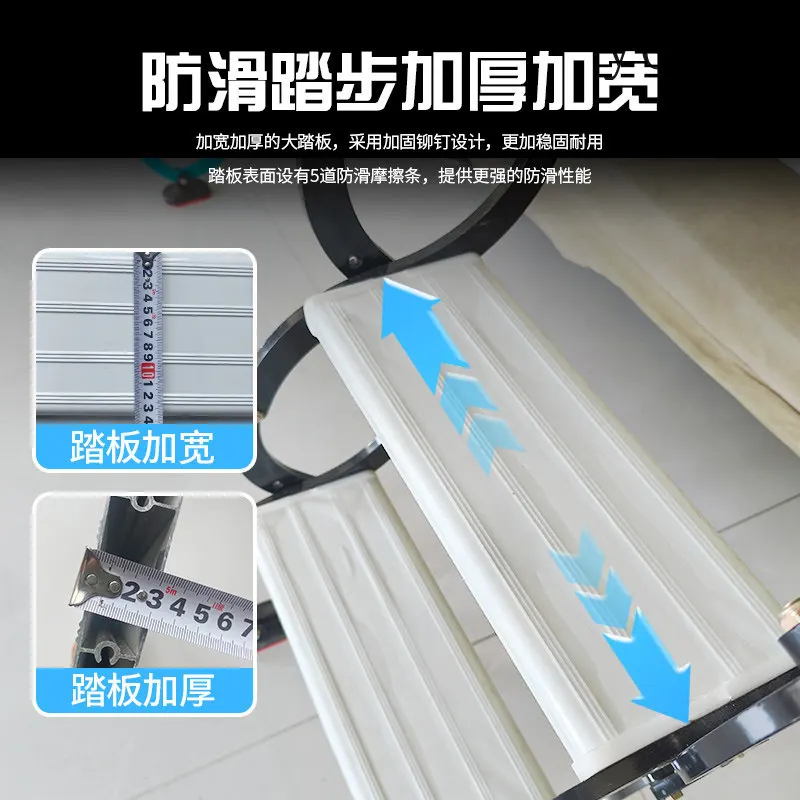 Attic telescopic staircase household indoor folding lift duplex custom outdoor terrace finished product retractable ladder
