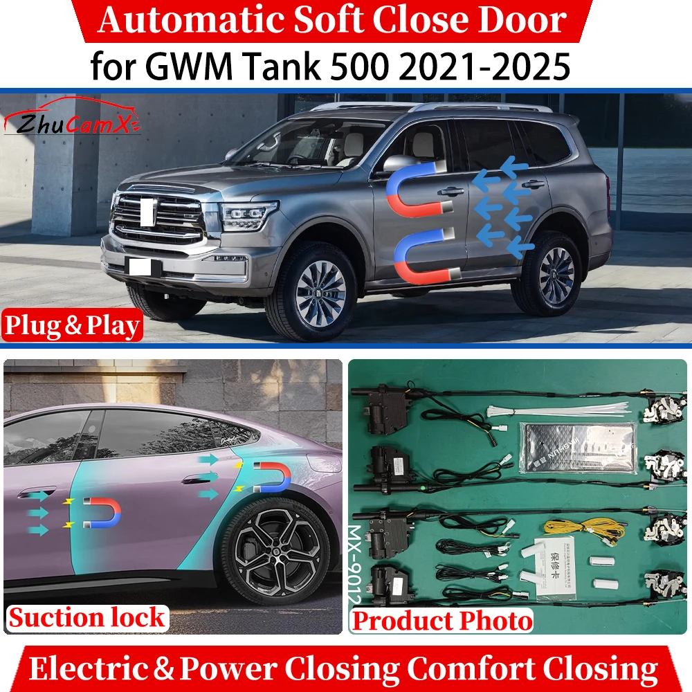 

ZhuCamX for GWM Tank 500 2021-2025 Automatic Soft Close Door Electric Power Closing Comfort Closing Suction lock Quiet System