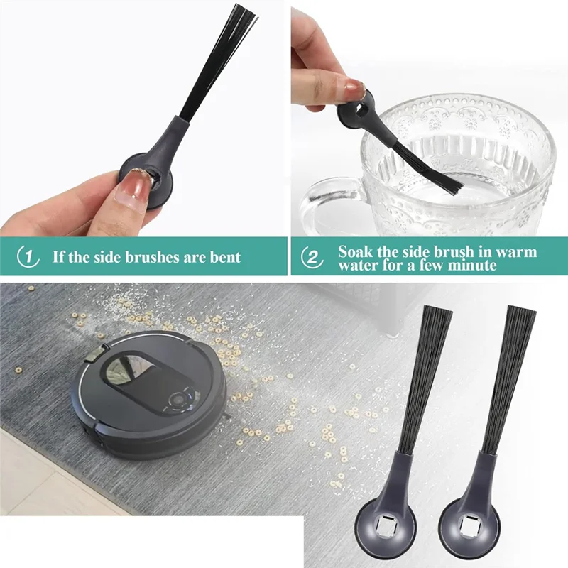 

Vacuum Cleaner Accessories Set Plastic Replacement Parts For Shark IQ RV1001AE RV101 Side Brushes And For Shark HEPA Filters