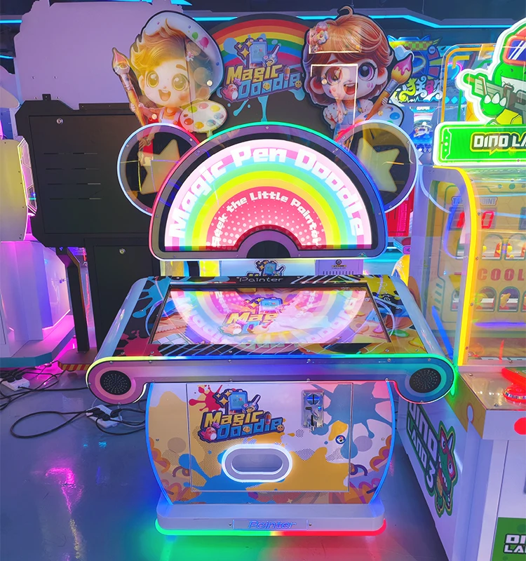 Puzzle Game Machine AR Magic Painting Table Touch Screen Interactive Projection Kids Educational Games Fun Drawing Wall Games