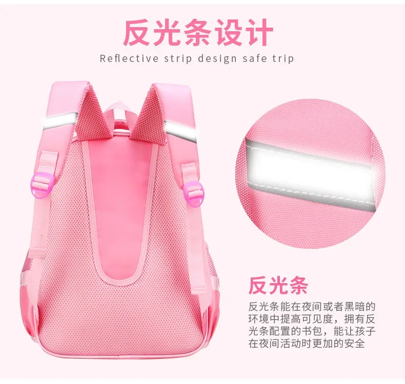 Mochila escolar de primaria con pajarita versión coreana, de cuero PU para niños, impermeable, de gran capacidad, protege la columna vertebral