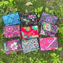 VB pure cotton eco-friendly printing wallet card bag coin wallet women's handheld small square wallet zero wallet