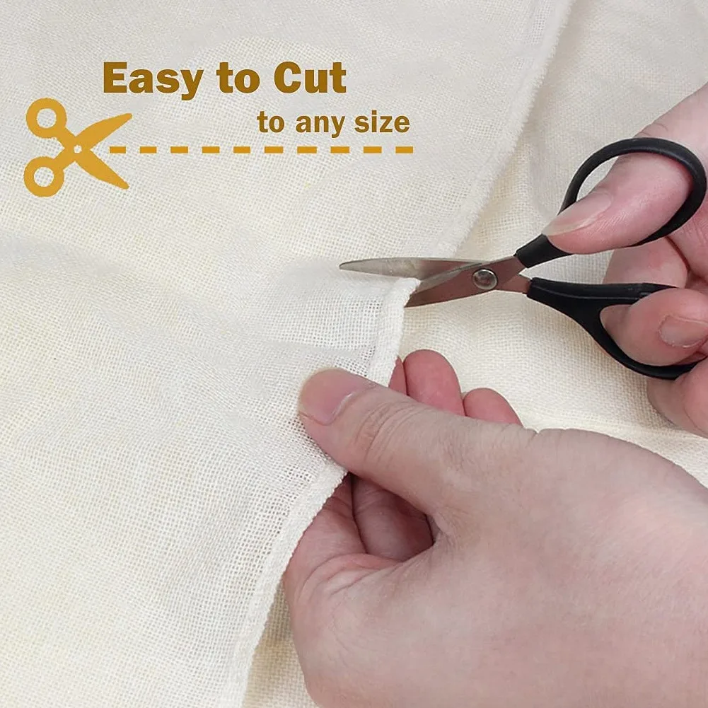 A24I 6 Pack Cheeseclothes, Unbleached Pure Cotton Muslin Clothes Soft Square Cheese Clothes for Cooking, Straining, Baking