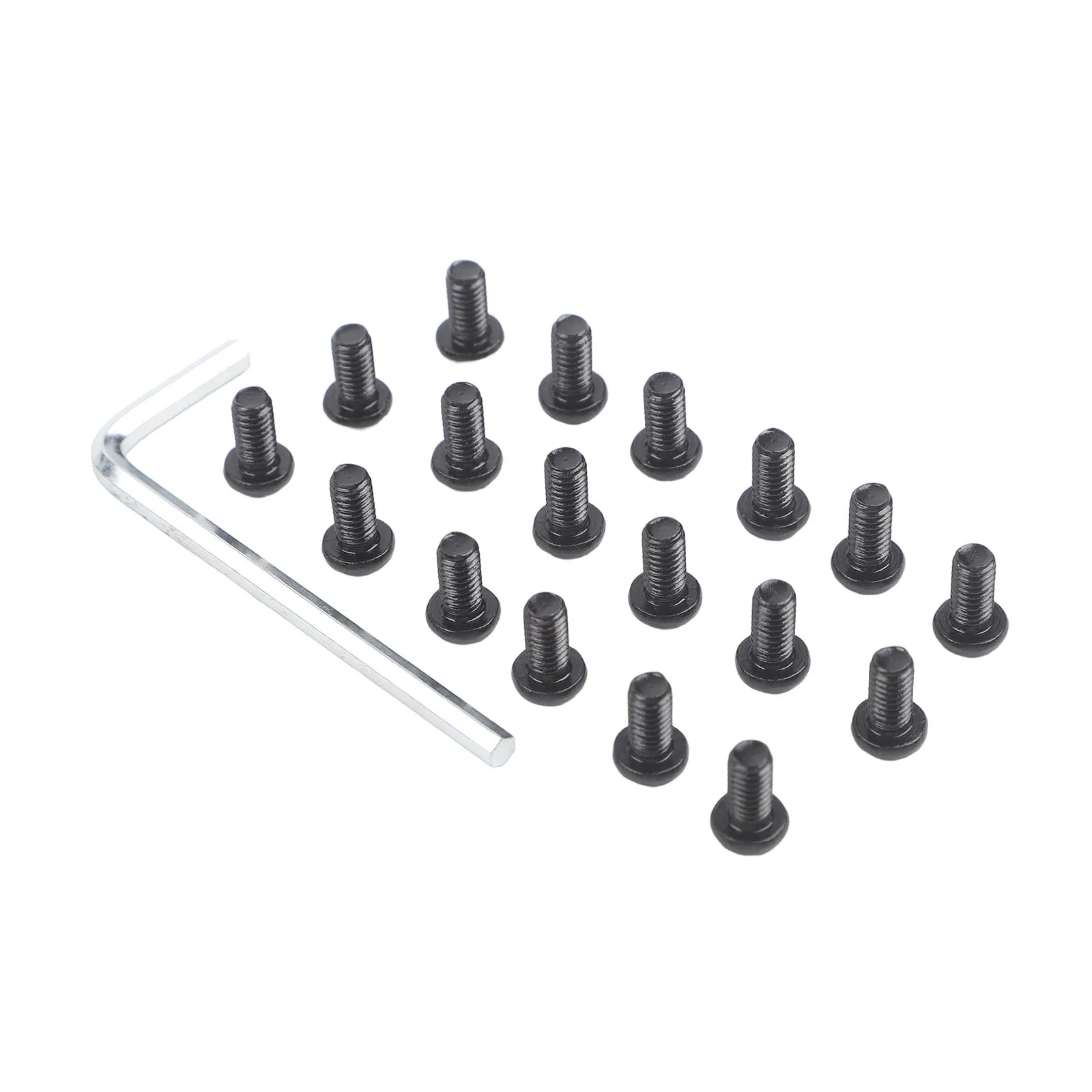Edelstahl-Deckabdeckungsschrauben für Ninebot MAX G2 G30LP G30D Elektroroller, inklusive 18 Schrauben und einem 3,0-mm-Inbusschlüssel.