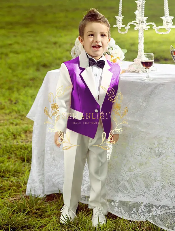 

Boys Suit 2 Piece Tuxedo Wedding Kids Pants Child Blazer Set Custom Suits 3-16 Years Costume Enfant Garçon Mariage Notch Lapel