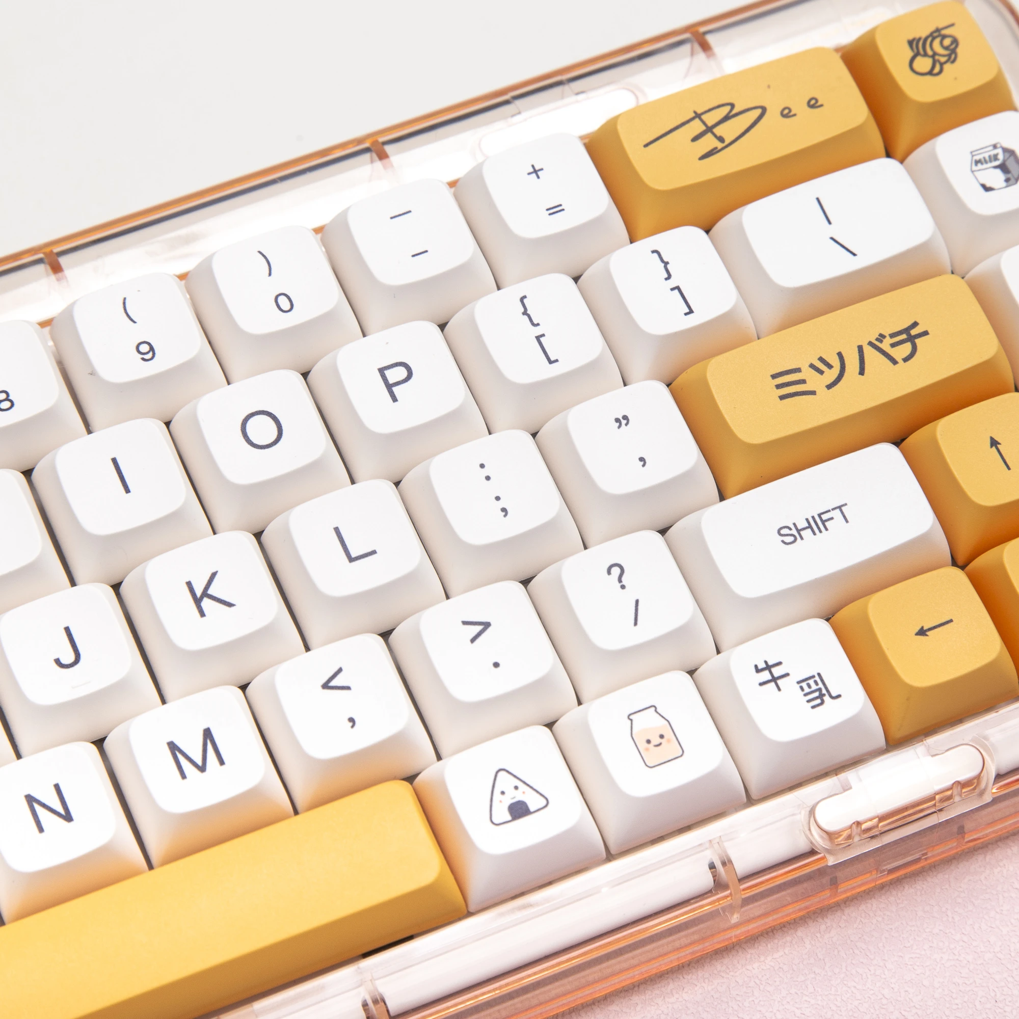 

140 Keys Honey Milk Theme XDA Keycaps PBT Dye Sublimation Korean Russian English Key Caps For Gaming Mechanical Keyboard