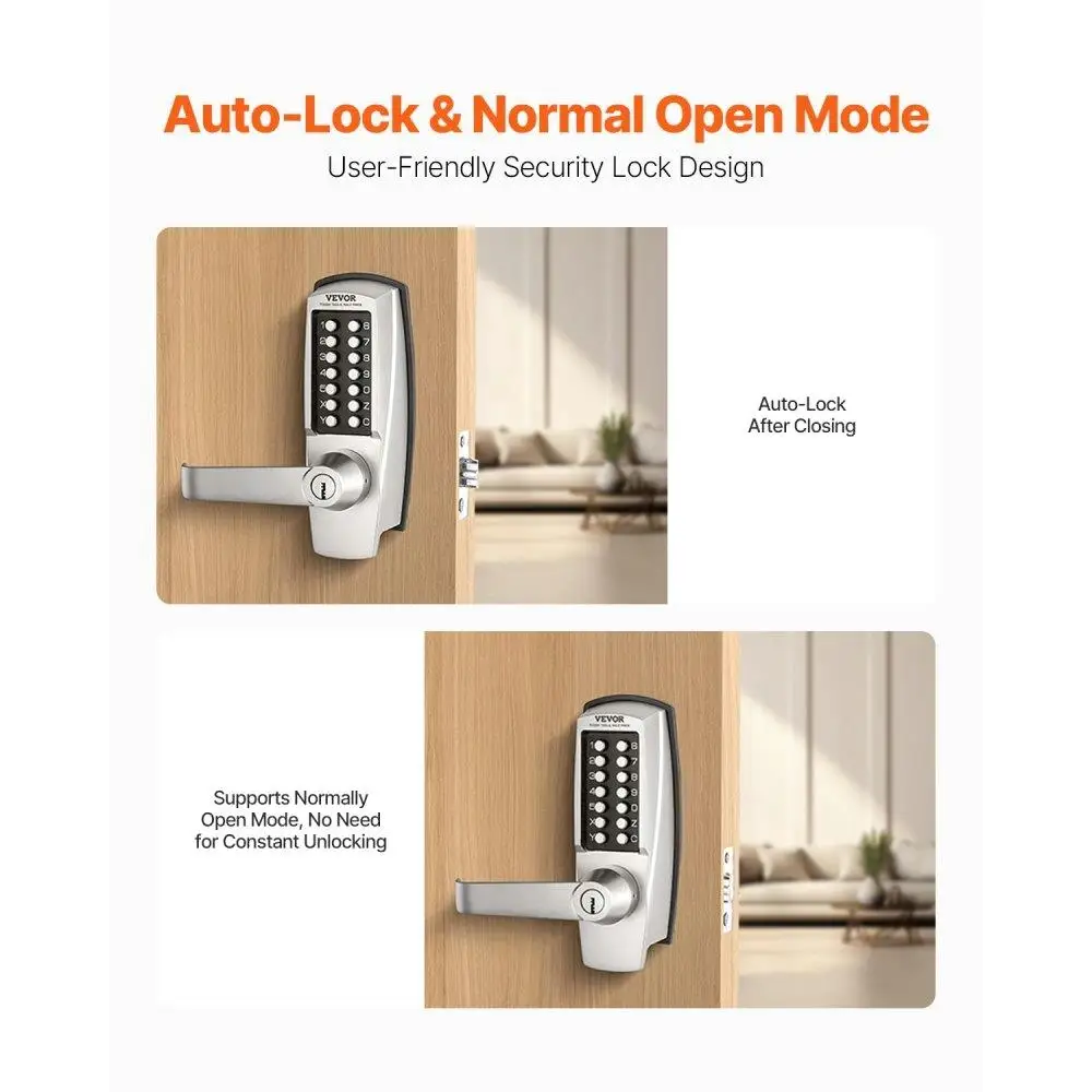Mechanical Keyless Entry Door Lock 14 Key Security Lock for home Easy Installation Durable Access Control System