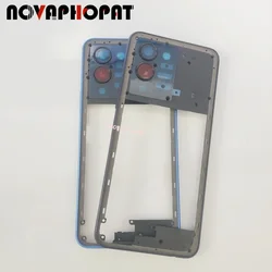 For Infinix Note 12 G96 X670 Middle Frame Housing Case Middle Bezel Plate With Side Volume Up Down Key Button