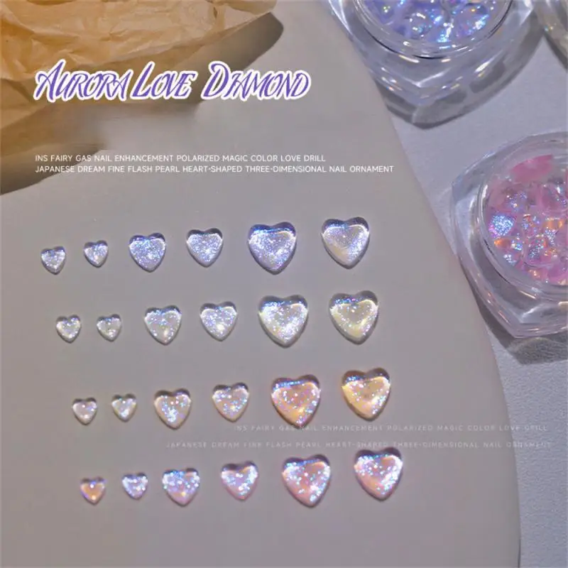 Hars 3d Perzik Hart Serie Nagel Bedels Aurora Hart/Beer Nagel Steentjes Edelstenen Voor Nail Art Decoratie Manicure Accessoires