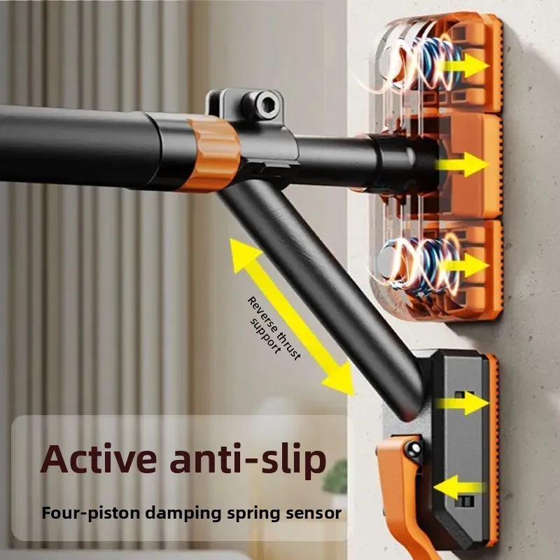 Punch-Free Indoor Household Pull Up Horizontal Bar Floor Standing Single Double Bar for Adult Door Wall Home Fitness Training