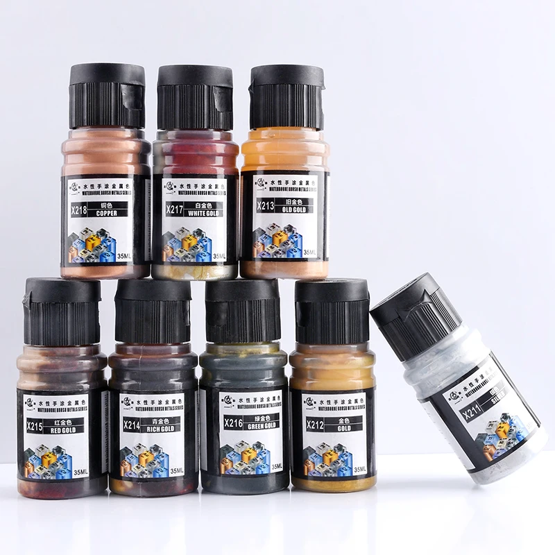 35Ml X211-X218น้ำสีโลหะแบนอะคริลิคเคลือบสีสำหรับ DIY ทหารเรือเครื่องบินทหารรุ่นชุดเครื่องมือ