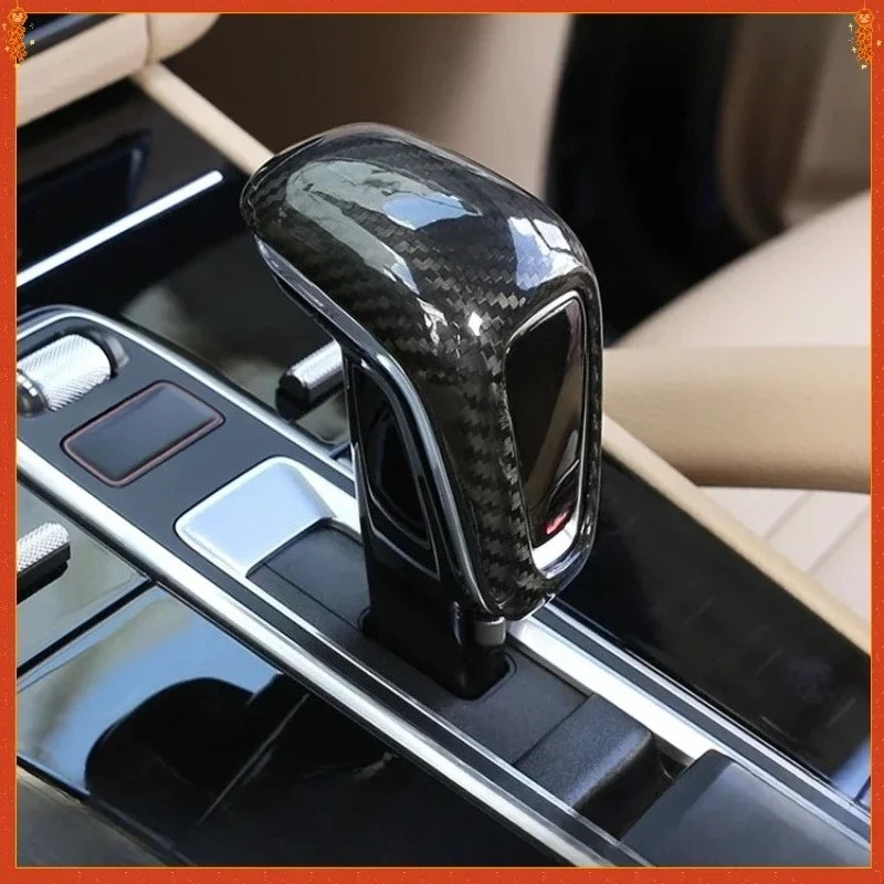 

For Porsche Cayenne Real Dry Carbon Fiber 2018-2020 Interior Decoration Be Gear Shift Knob Cover Modification Accessories