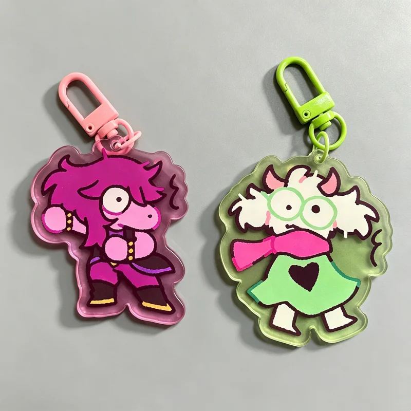 Deltarune SHOCK Acrylic Keychain Anime Game Character Keyring Bag Pendant Ornament Cosplay Gift for Fans