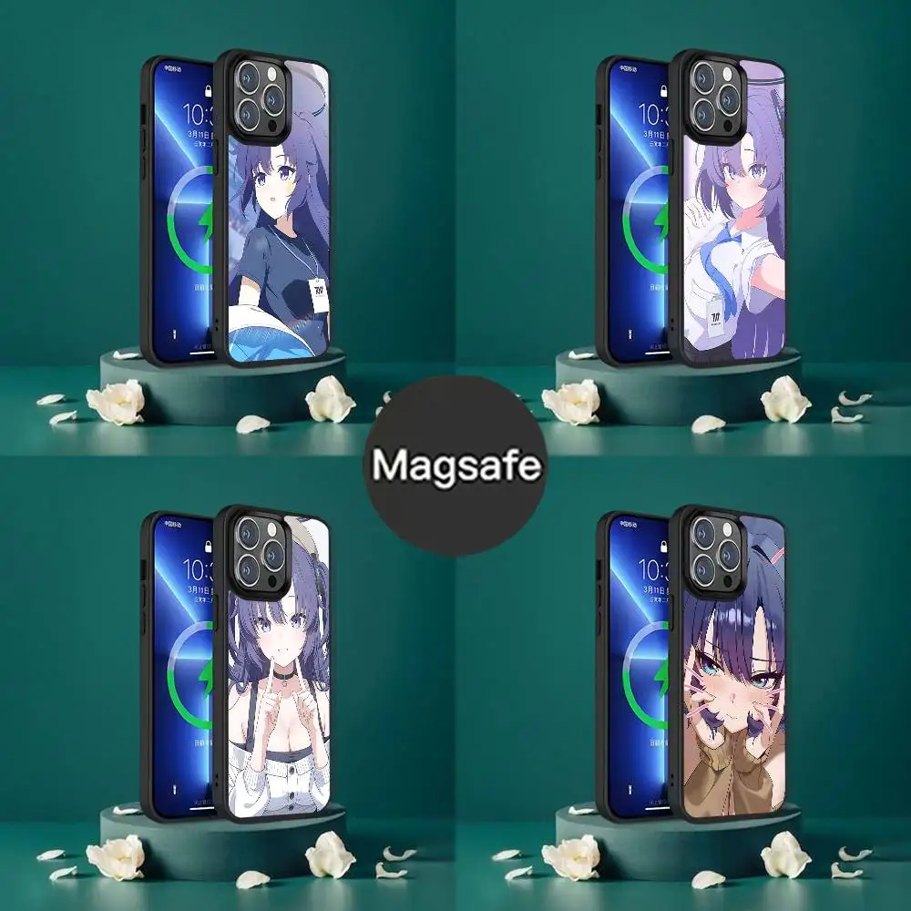 

Hayase Yuuka A-Archive Phone Case For iPhone 17,16,15,14,13,12,11,Pro,Max,Plus,Mini,SE4,E Magnetic Magsafe Wireless Charging